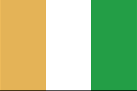 Nationalflagge Elfenbeinkste